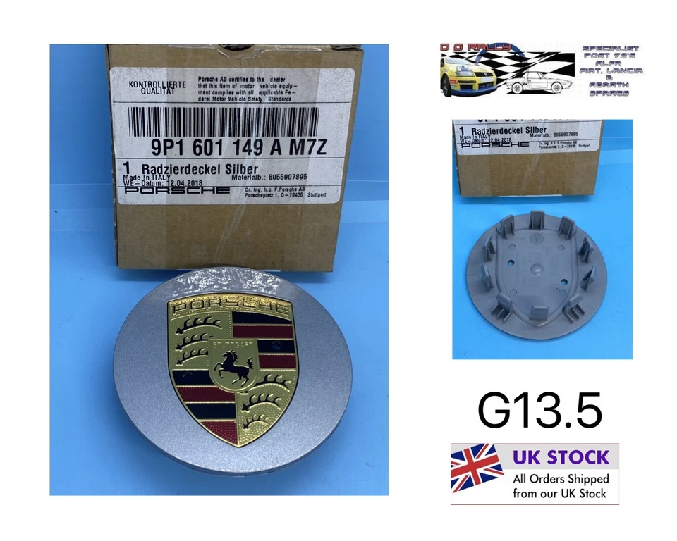 New Genuine PORSCHE 911 991 Alloy Wheel Center Cap Cover 9P1601149AM7Z - Image 1 of 1