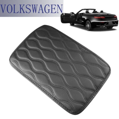 1x For VOLKSWAGEN Lid Car Center Console Protector Mat Trim Armrest Cover Black Foto 1 de 4