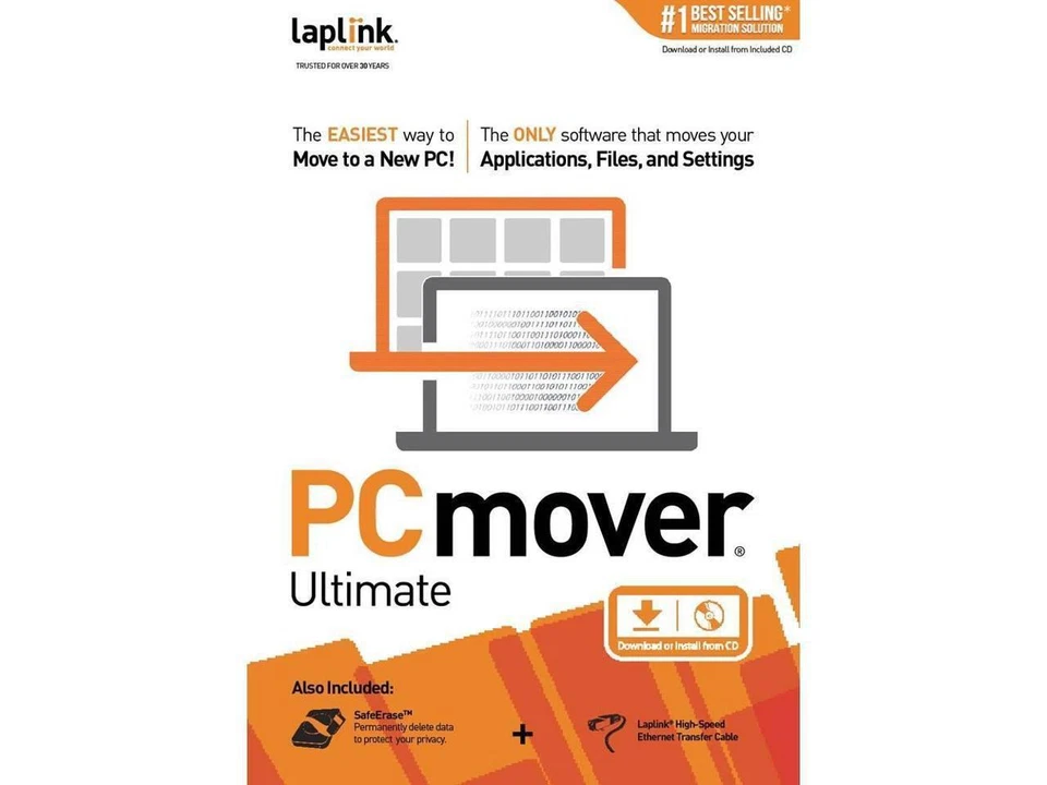 Laplink PCmover v.11.0 Ultimate With Ethernet Cable - 1 User - Image 1 of 2