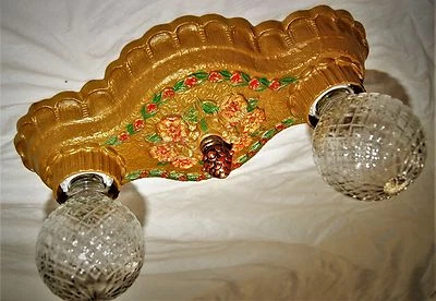 ВИНТАЖНЫЙ АР-ДЕКО ЭПОХИ ВИКТОРИАНСКОЙ ЛИТОЙ МЕТАЛЛИЧЕСКИЙ ЗАПОДЛИЦО ДЕРЖАТЕЛЬ ЛЮСТРА ПОТОЛОЧНЫЙ СВЕТИЛЬНИК - Изображение 1 из 4