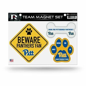 PITTSBURGH PITT PANTHERS PET DOG MAGNET SHEET SET BEWARE FAN - Picture 1 of 1