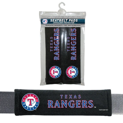 2PC MLB Texas Rangers Car Truck Bag Seat Belt Pads / Shoulder Pads Covers Cover