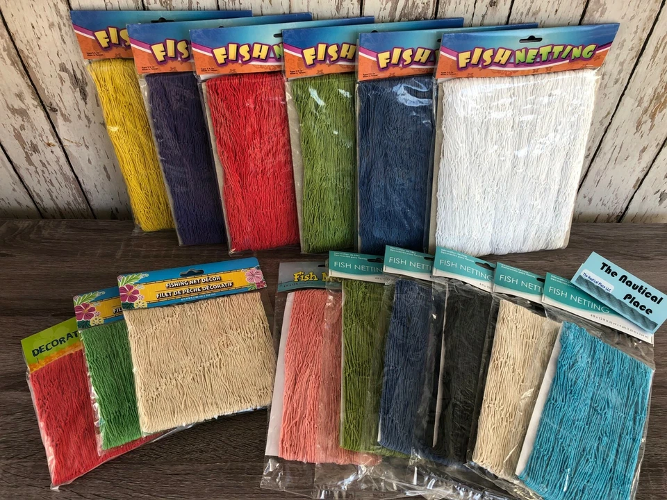 Decorative Fish Net - Nautical Backdrop Decor - Beach Luau Party - Photo Prop - Image 1 of 1