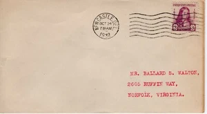 COVER MAILED TO NORFOLK, VA, NEWCASTLE, DE 1932 FDC10970 - Picture 1 of 1