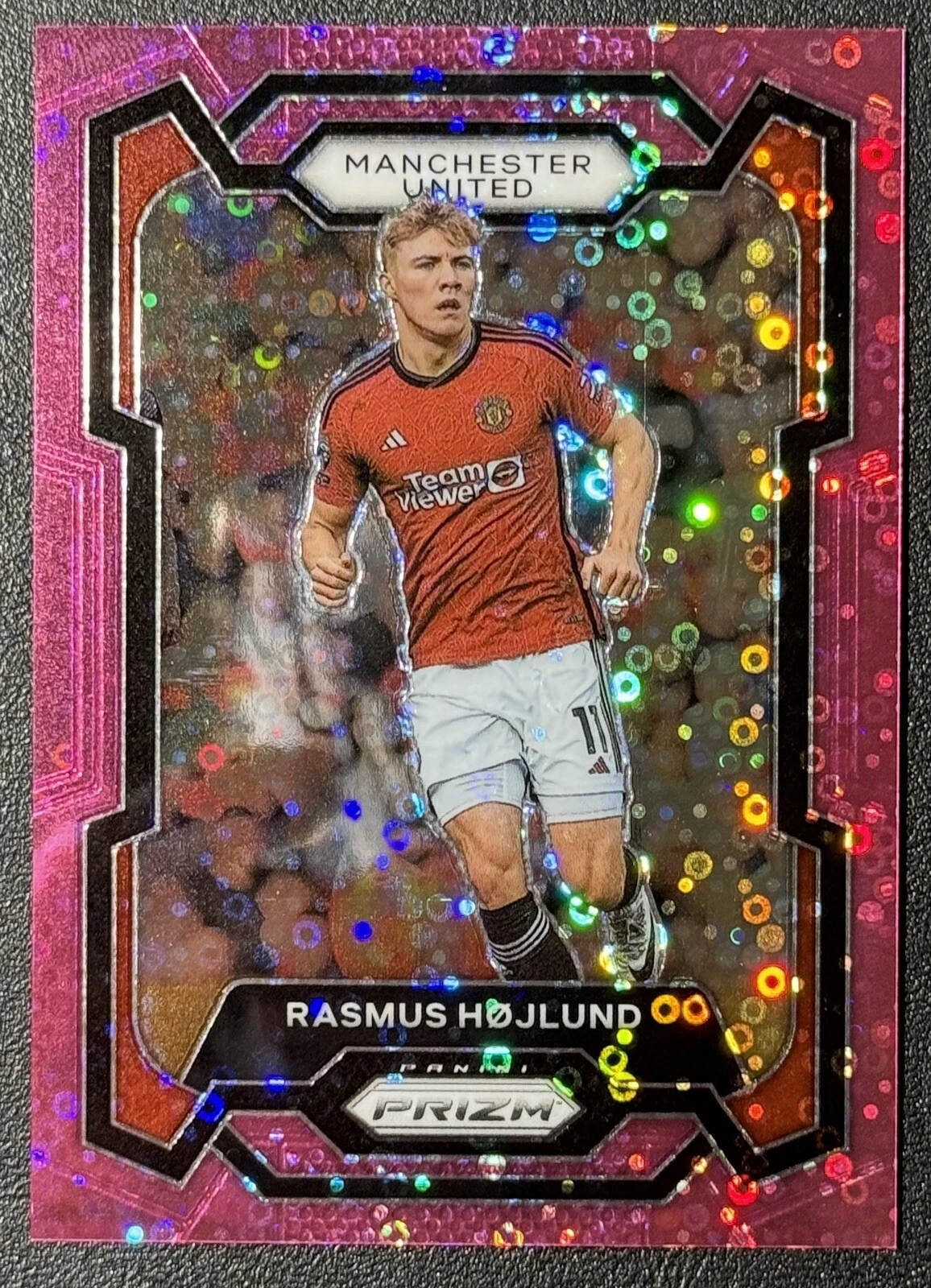 2023-24 Panini Prizm Premier League Rasmus Hojlund /149 Breakaway Pink Man U