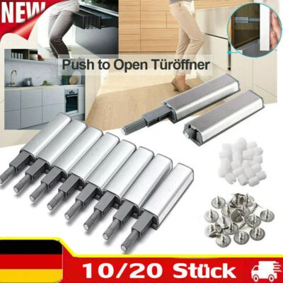 10/20x Push to Open-Türdämpfer Schubladen Magnetschnapper Druckverschluss Silber - Bild 1 von 4