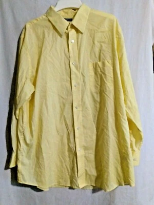 Camisa de manga larga 32/33 Croft & Barrow amarilla con botones para hombre Foto 1 de 4