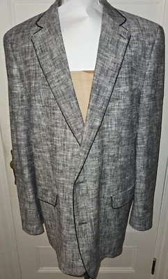 Tallia Men's Suit Wool Black and White -  Blazer Size 46 XL - Image 1 of 4
