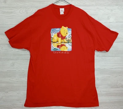 Vintage Disney Store Winnie The Pooh Shirt 2XL Smile And The World Smiles Back - Image 1 of 4
