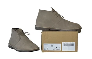 B2 Auth J CREW Taupe Suede Lace Up Desert Boots Shoes AA089 Size 8 - Picture 1 of 8