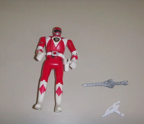 1993 BANDAI MIGHTY MORPHIN POWER RANGERS FLIP HEAD RED RANGER COMPLETE FIGURE Cover
