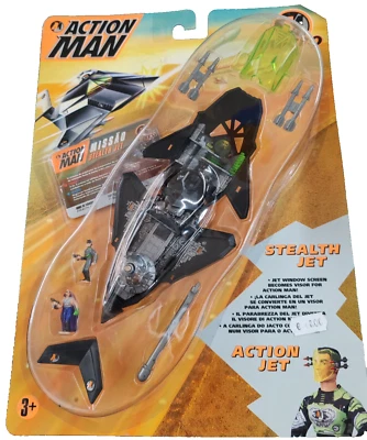 ACTION MAN MICRO STEALTH ACTION JET MACHINES 1996 GIG HASBRO DR.X NEW VINTAGE - Immagine 1 di 2
