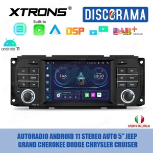 AUTORADIO ANDROID 11 STEREO AUTO 5" JEEP GRAND CHEROKEE DODGE CHRYSLER CRUISER - Foto 1 di 12