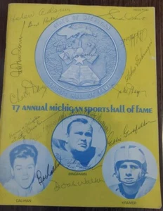 Programa Michigan Sports HoF 1971 autógrafo firmado Walker Gehringer Howe Starr - Imagen 1 de 20