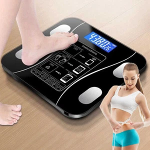 Bathroom Scales for Body Weight 180KG Digital Smart Bluetooth Weighing Scale BMI - Picture 1 of 8