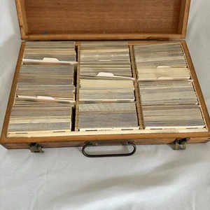 Vintage Stereo Slides Bulk in Wood Box Botanical Images, photography - Picture 1 of 5