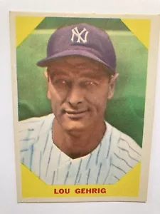 Lou Gehrig - 1960 Fleer Baseball Greats Vintage Card #28 - EX-NM - Picture 1 of 2