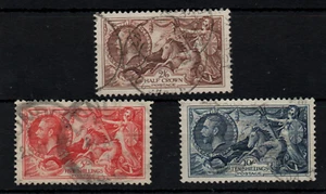 GB 1934 Seahorse Re-engraved fine used SG450-452 WS42091 - Picture 1 of 1