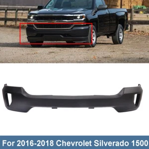Black Steel Front Bumper Face Bar for 2016-2018 Chevy Silverado 1500 w/Fog Holes - Picture 1 of 14