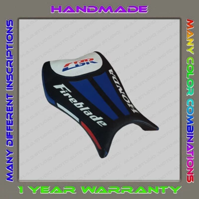 Funda asiento delantero diseño personalizado HONDA CBR1000RR 2008-2016 NEGRO+azul-blanco-rojo Foto 1 de 4
