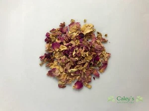 Pétalos de rosa rosa orgánica y flor (rosa damascena) hierba suelta seca, té de hierbas - Imagen 1 de 4