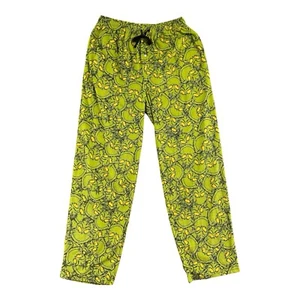 Dr Seuss The Grinch Christmas Pajama Pants Holidays Mens Neon Green Medium 🎄 - Picture 1 of 9