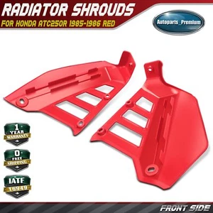 2Pcs Red Radiator Shrouds Gas Tank Scoops Covers for Honda ATC250R 1985-1986 - Picture 1 of 9