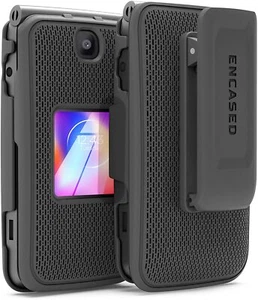 Alcatel Go Flip V, Slim Phone Case with Holster (Black) - Picture 1 of 6