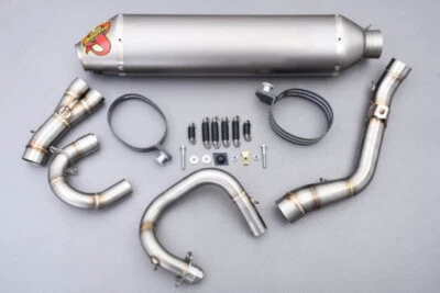 Sistema de exaustão completo AKRAPOVIC EVO Line titânio HUSQVARNA TE 250 2004 - 2005 - Imagem 1 de 4