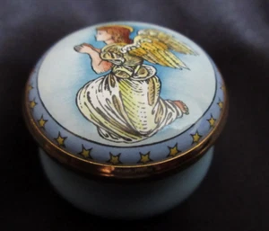 Halcyon Days Mini Enamels Trinket Pill Praying Angel Multicolor 1.25" EUC - Picture 1 of 5
