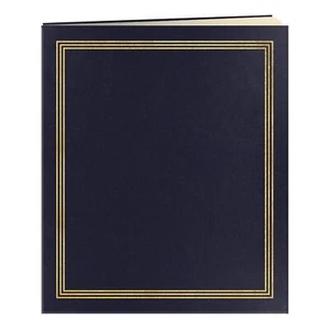 XL 50 Beige Page Scrapbook 25 Sheets Navy Blue - Picture 1 of 5