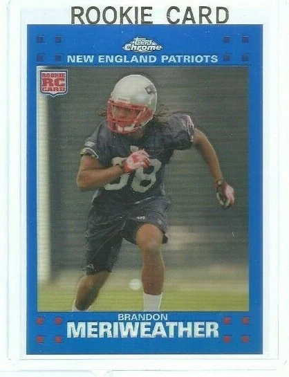  2007 Topps Chrome Blue Refractors #TC262 Brandon Meriweather RC (ref 59308) - Image 1 of 1