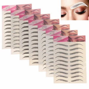 Eyebrows Tattoo Hair Like Sticker False Stick On Mak FA Eyebrow Waterproof 4D - Picture 1 of 16