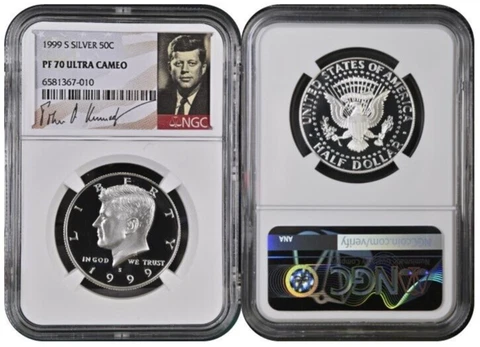 1999 S SILVER KENNEDY HALF DOLLAR 50C NGC PF 70 ULTRA CAMEO Cover