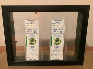 ORIGINAL ST. LOUIS BLUES VS CHICAGO BLACKHAWKS 2 FRAMED FULL TICKETS DEC 9 1978 - Picture 1 of 7