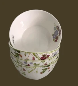 New Mikasa Wildflower Set 4 Cereal Soup Bowls 6" Bone China MIKASA Flowers - Picture 1 of 9