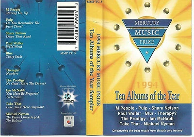 MERCURY 1994 CASSETTE PULP BLUR PRODIGY WELLER M PEOPLE TEN ALBUMS SAMPLER - Image 1 of 3