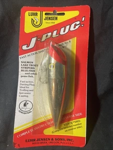 Vintage LUHR - JENSEN J-Plug " The Original " #4 SILVER PLATE / BLUE TOP - Picture 1 of 5