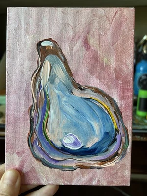 Cáscara de ostra, pintura acrílica original, 5/7 Foto 1 de 4