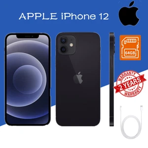 Apple iPhone 12 - 64GB - Schwarz (Ohne Simlock) (Dual-SIM) ✔️Versiegelte ✔️OVP - Bild 1 von 8