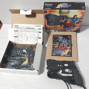 PS2 TIME CRISIS 2 + 2 GUNCON2 + 1 cable  Japanese game NTSC-J CRT only Tested - Picture 1 of 9