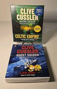 "CELTIC EMPIRE" & "GHOST SOLDIER" Clive Cussler Audiobook CD Unabridged - Foto 1 di 5