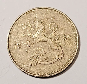 *Finlandia * - 25 centesimi * 1934 * nichel * - *condizione 1+ * - Picture 1 of 2