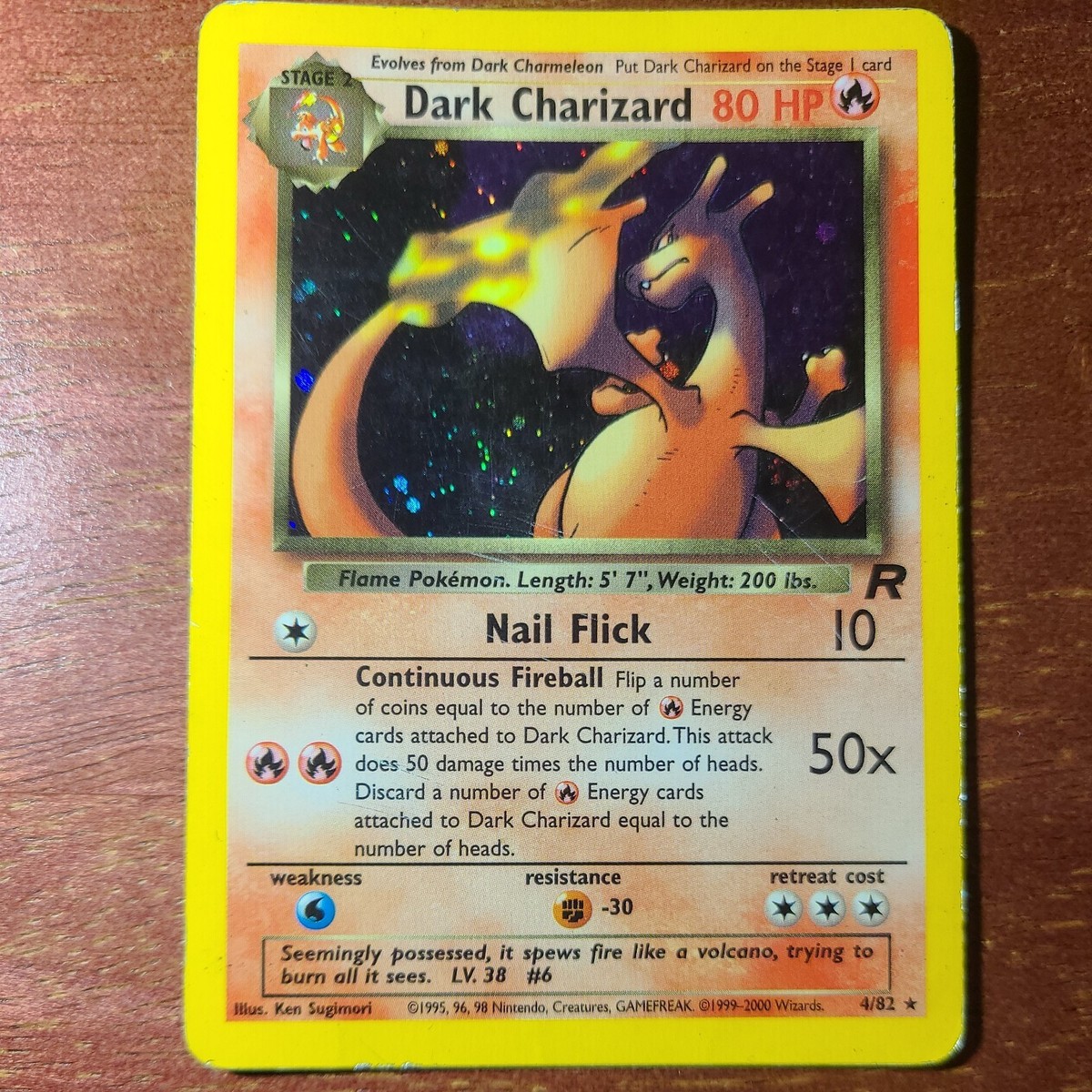 Darkness Charizard Pokémon TCG Team Rocket Individual Darkness Charizard Pokémon TCG Team Rocket Individual