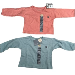 Modern moments by Gerber  3-6M 2 PAIR OF Droptop shirts Set of 2 - Picture 1 of 4