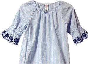 Wonder Nation ~ Niñas ~ Top ~ Talla 10 - 12 ~ Blusa ~ Grande ~ Azul ~ Algodón - Imagen 1 de 13