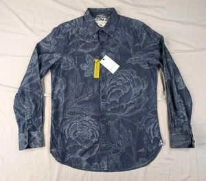 NUEVA Camisa Robert Graham Adulto Pequeña Calce Clásico Lanzador de Flores Índigo Puño Abatible - Imagen 1 de 12
