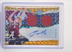 GRANT NELSON 2024-25 BOWMAN'S BEST U DUAL PATCH GOLD GEOMETRIC AUTO /50 Q4770 - Picture 1 of 2