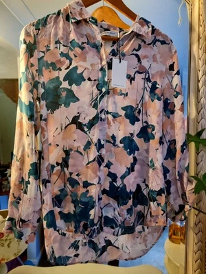 Sportscraft Silk Shirt Size 10 Floral New Simmer Top Blouse  - image 1 of 4