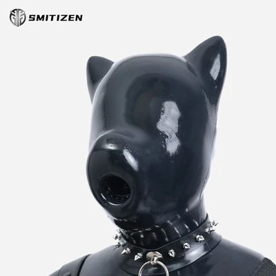 Smitizen Silikon kurze Ohren Hund Drohne Haube glänzend Monster Kopfbedeckung - Bild 1 von 4